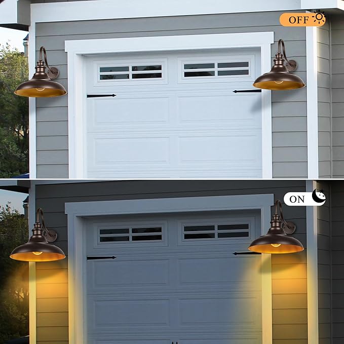 Exterior Farmhouse Barn Light 16 Inch Vintage Outside Garage Light Fixtures 4PCS Anti-Rust Waterproof Outdoor Light for Patio Frontdoor Entryway Doorway