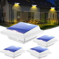 Gutter Lights 40 LEDs Solar Patio Decor Light Deck Lights Outdoor Waterproof Fence Light for Wall Backyard Porch Patio PoolStep Stairs Yard Garden Pathway - 4 Pack-WhiteWarm White Light
