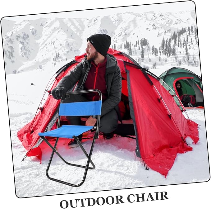 GANAZONO Foldable Outdoor Camping Chair Portable Fishing Stool Backrest Compact Lightweight Design for for Hiking Picnics and Beach Use