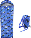 Kids Sleeping Bags - Camping Sleeping Bags with Carry Bag - Compact Sleeping Bag for Hiking Backpacking 3 Season Warm &amp Cool Weather Lightweight Waterproof Outdoor Travel for Boys Girls