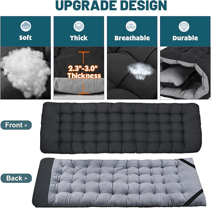 NAIZEA Folding Camping Cots for Adults Portable Cot with Mattress Heavy Duty Outdoor Bed with Carry Bag 1200d Oxford Cloth Sleeping Cots for Camping Office Nap Home Guest Beach Travel