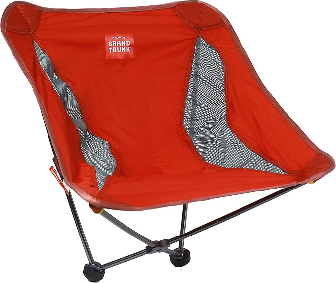 GRAND TRUNK Alite Monarch Chair | Ultra-Lightweight Portable Rocking Camping Chair 1.3 lbs Aluminum Frame Compact Folding Backpacking Chair for Hiking &amp Beach | Clay Red