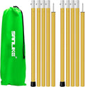 SAN LIKE Aluminum Tent Poles for Tarp &amp Awnings - 75in Adjustable Collapsible Poles - 2 Sets (5 Sections)
