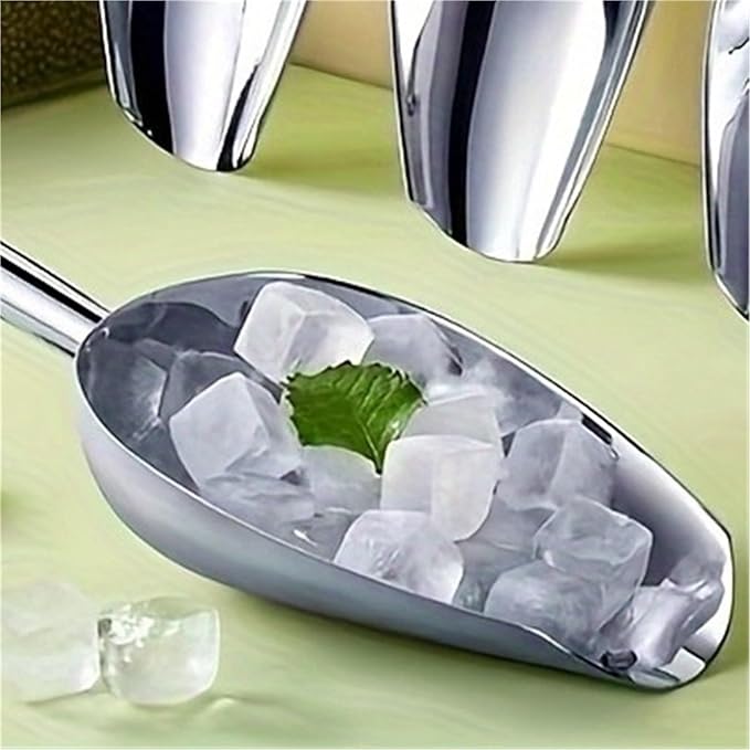 3PC Stainless Steel Scoop Set | Ice Shovel For Pet Grains | Multi-Use Commercial Kitchen Tool Rustproof