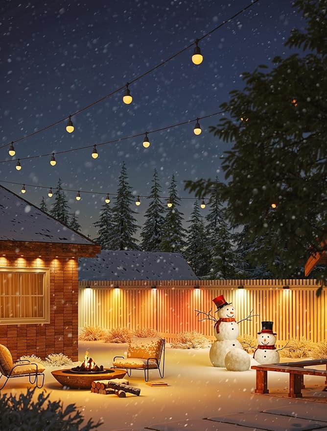 Govee Outdoor Deck Lights RGBIC Outdoor Lights with 4000K White Light IP65 Smart Fence Lights with App Control Voice Control LED Path Light for Outdoor DecorWired 6 Packs (32.8ft)