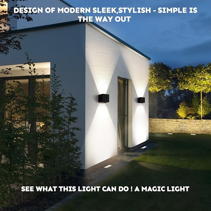 Modern Wall Lights 4 PCS LED Wall Pack Light Waterproof Outdoor Sconces for Porch Patio