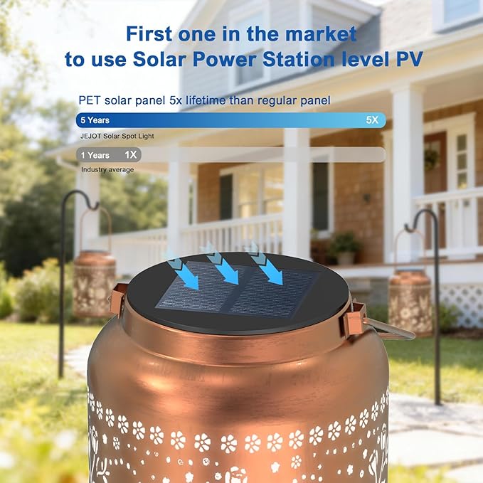 Solar Lanterns Outdoor WaterproofHummingbird Solar Lantern Gift for Women Girl Mom GrandmaValentine GiftsMetal Hanging Solar Lantern for YardGardenPorch Landscape Deconrations-2 Pack
