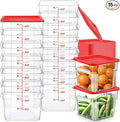 15 Sets 6 Qt Square Food Storage Containers with Lids Commercial Polycarbonate Containers Dough Proofing with Scale Clear Airtight Cereal for Pantry Home Restaurant
