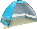 G4Free Large Pop up Beach Tent for 3-4 Person UPF 50+ Automatic Sun Shelter Canopy Portable Outdoor Cabana Sun Umbrella
