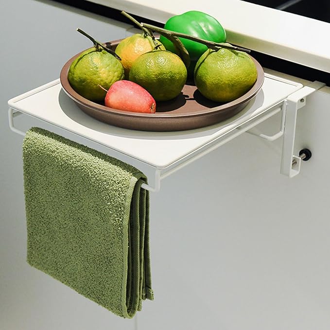 Wall Mounted Foldable Shelf Extra Counter Space Practical Kitchen Organizers Rack for Small Storage Space Efficient Hanging Board
