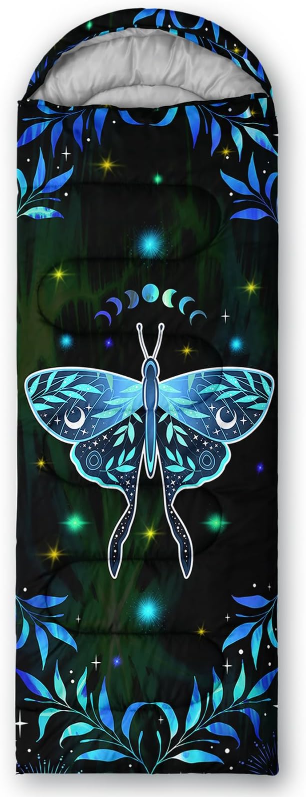AILONEN Kawaii Panda Sleeping BagsLightweight &amp Waterproof3 Season Warm &amp Cool WeatherDreamy Purple Flower Animal Themed Sleeping Bags for BoysGirlsKidsAdults TravellingOutdoors