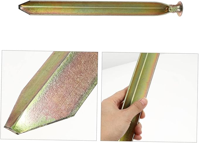 1Pc Golden Iron Tent Peg Durable Camping Fixing Nail for Outdoor Travel Smooth Surface Stable Support for Tent Supplies