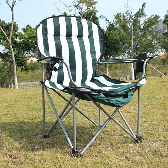 Portable Outdoor Folding Chair Breathable Thickened Fishing &amp Camping Lounge Chair Foldable Stool (53x54x98cm)