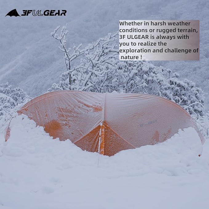 3FULGEAR Backpacking Tent Floating Cloud 2 Easy Setup 2 Person 3/4 Season Ultralight Tents Waterproof Windproof Double Layer Lightweight Outdoor Tent for Camping Hiking Hunting Survival