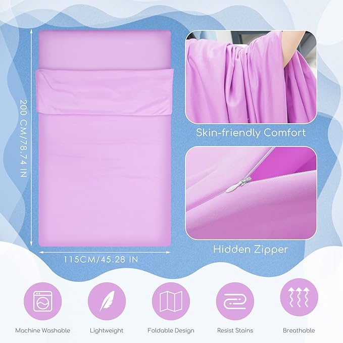 Irenare Self Tan Sleep Sack Reusable Body Self Tanners Lightweight Breathable Tanning Sleeping Sac for Bed Travel Sleeping Bag