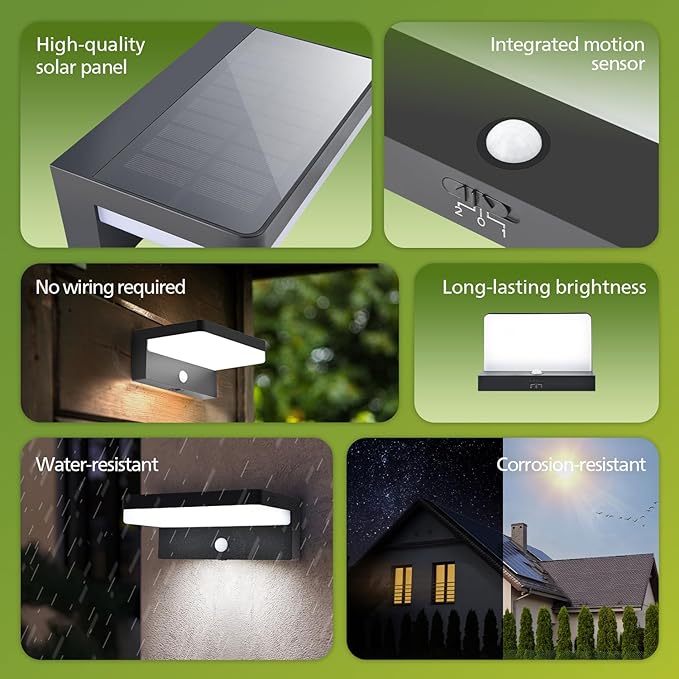 Philips Solar Motion Sensor Outdoor Wall Light 3 Lighting Modes 5000K IP54 Waterproof Solar LED Light for Garage Yard Porch