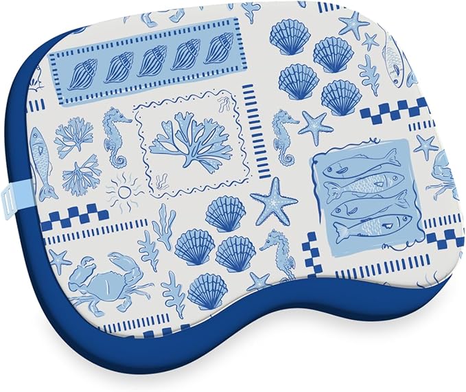 Ballast Beach Pillow – Comfy Durable &amp Compact Stays Put on Windy Beaches with Patented Sand Pouch Inflatable Pillow for Beaches Pools Camping Festivals and Travel (Grecian Shores)