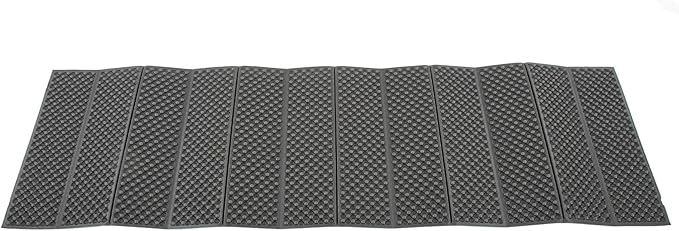 Foldable Sleeping Mat 2cm Thickness Egg Crate Foam Pad Black Bottom for Outdoor Camping (Dark Green)