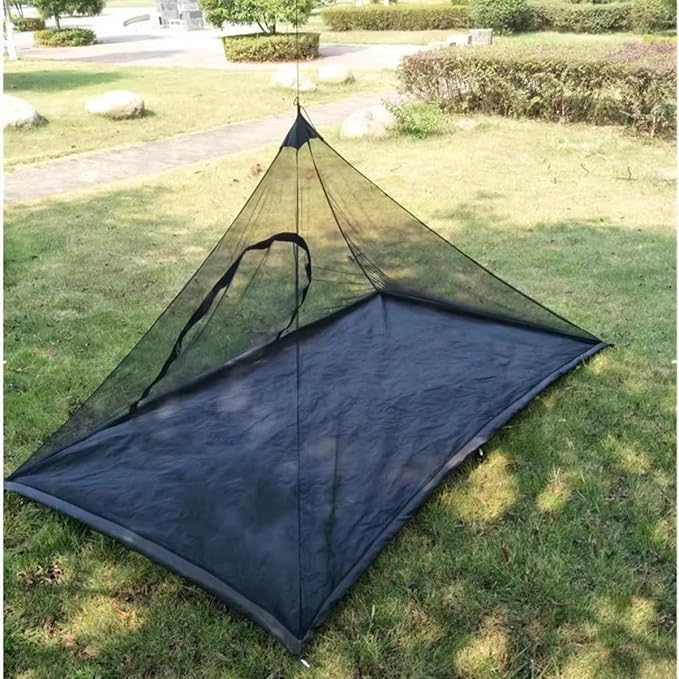 Mesh Tent for Backpacking and Camping Water Resistant Oxford Floor No-Trekker Pole Tent Netting Tent Breeze Mesh Inner Tent Ultralight 1 Person Summer Tent
