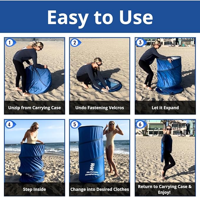 Portable Changing Room Pop Up Pod - Privacy Tent Dressing Room Tube or Portable Toilet Stall with Carry Bag for Camping Beach or Outdoor by The Portable Changing Room