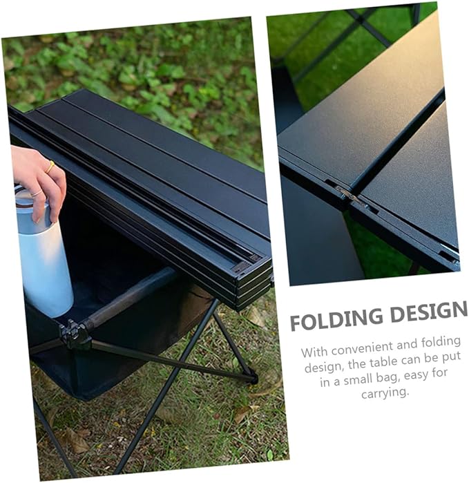 Yardwe Portable Folding Camping Table Easy Setup Sturdy Compact Storage Outdoor Desk