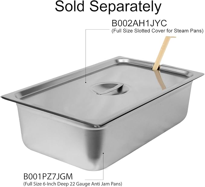 Excellante Full Size 6-Inch Deep 22 Gauge Anti Jam Pans