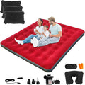 King Size Camping Air Mattress Bed with Air Pump80x 72Thickened Portable Blow Up Inflatable Air MattressTravel Sleeping Bed Pad for Camping Home Hiking