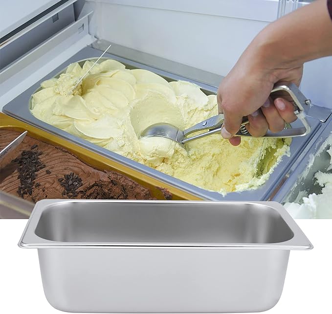 6 Pack Stainless Steel Steam Hotel Pan 1/3 Size 4 Inch Deep Anti-Jam Steam Table Pan for Restaurant Family Events Personal Catering Use 12.8 x 6.88 x 4 Inch