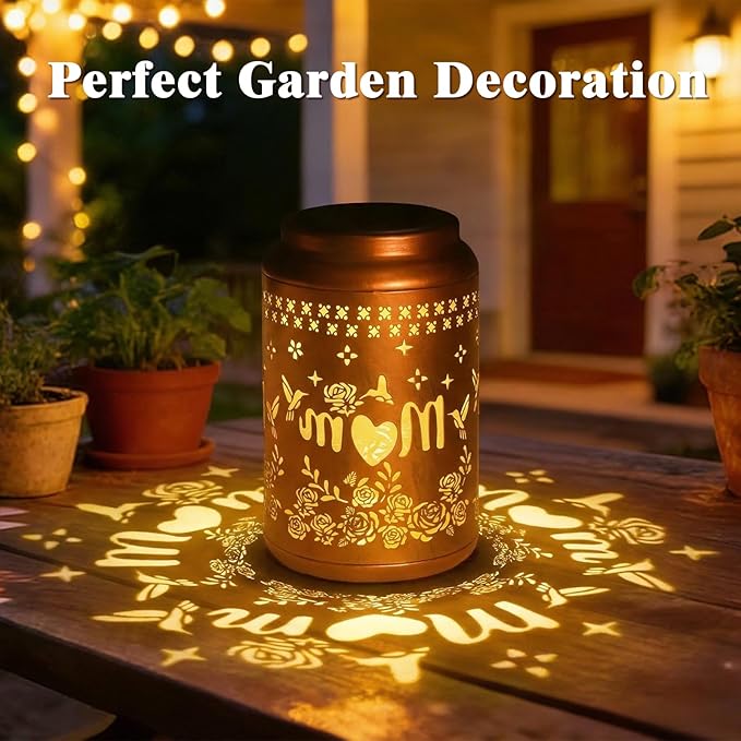 Gifts for Mom Grandma - Hummingbird Solar Lantern Outdoor Waterproof Mother Day Gifts Birthday Gifts for Women Hanging Solar Lights for Yard Garden Decor