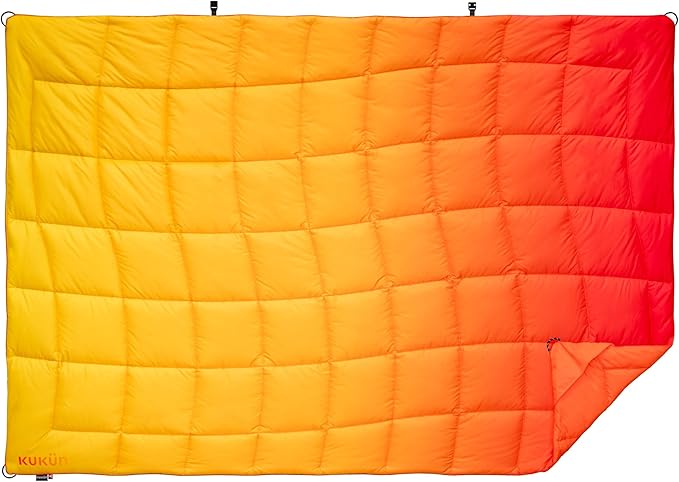 Versatile Packable Outdoor Camping Blanket Puffy Blanket Primaloft® Insulation Warm Durable Lightweight Waterproof Oversize Beach Stadium and More! 55x80 (Strawberry Lemonade)