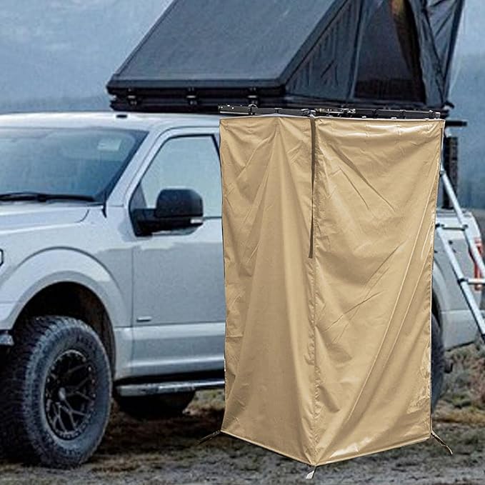 Vehicle Side Shower Tent Privacy Shelter Bathroom Overland Toilet Stall Changing Dressing Room for Tailgate Restroom Travel