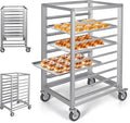 9 Tier 3 Inch Spacing Aluminium Home Commercial Kitchen Bakery Cooling Rack with Brake Wheels Commercial Kitchen Bun Pan Sheet Pan Rack for Restaurant Cafeteria Pizzeria
