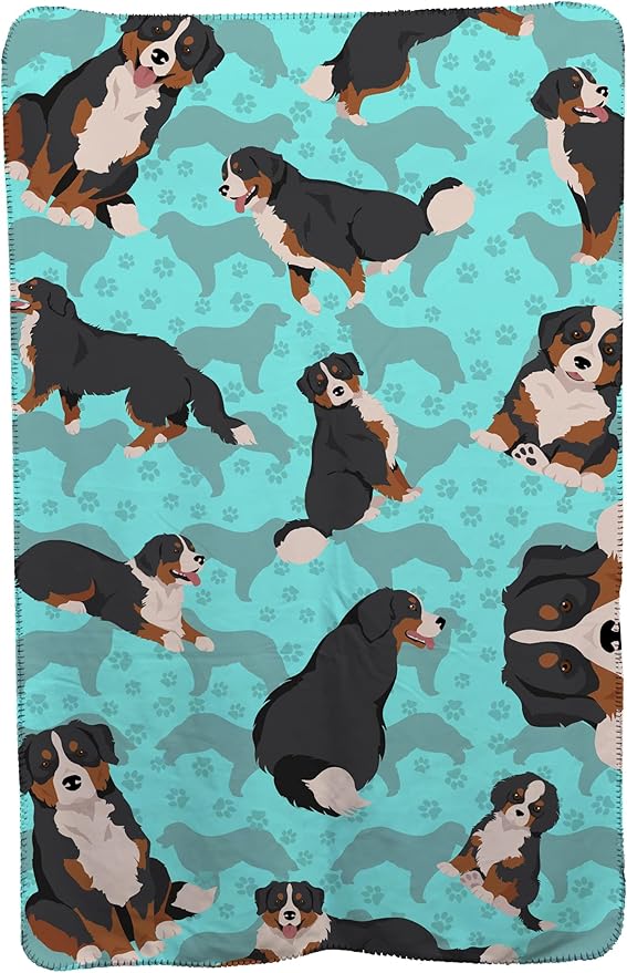 Caroline's Treasures MLM1001TBLT Bernese Mountain Dog Soft Travel Blanket with Bag Airplane Blanket Indoor Outdoor Camping Blanket for Traveling Picnics Beach Trips Concerts