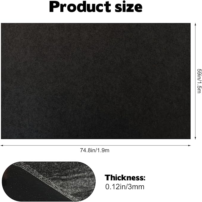CIEOVO 6.23 X 5 Ft Camping Tent Carpet Mat Waterproof Rug for Tent Picnic Hiking Outdoor Survival Black