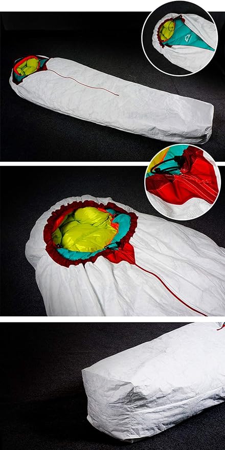 Sleeping Bag Liner 3F UL GEAR Tyvek Sleeping Bag Cover Liner Waterproof Bivy Bag Camping Bags Ventilate Moisture-Proof Warming Every Dirty Inner Liner BIVY Sack (B Type)