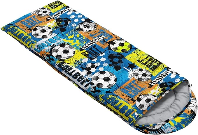 Kids Sleeping Bag for Boys GirlsWestern Cowboy Print-Lightweight Warm Portable Outdoor Indoor-Waterproof Cold Weather Resistant Sleeping Bag for Camping Hiking