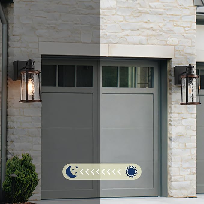 Dusk to Dawn Motion Sensor Outdoor Light with GFCI Outlet Waterproof Outside Porch Light Exterior Lighting Fixtures for House Garage Front DoorBulb Included12.5 H1PC