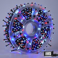 QITONG 500 LED Red White and Blue String Lights 165ft 4th of July Decorations Lights Plug in Outdoor Indoor 8 Modes Patriotic Light Green Wire for Independence Memorial Day Décor