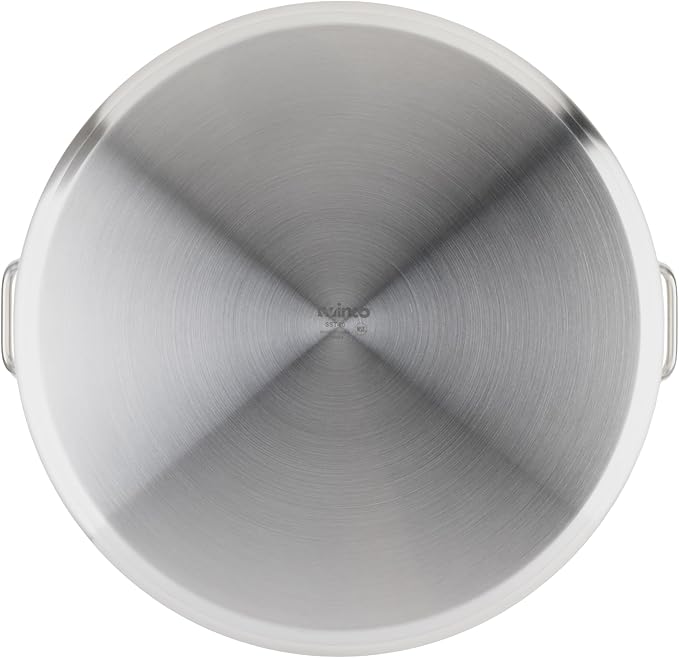 Winware Stainless Steel 80 Quart Stock Pot with Cover Silver