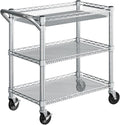 Apply to 3-Tier Heavy-Duty Commercial Utility Cart - NSF Certified Durable Storage Solution for Home Office and Warehouse