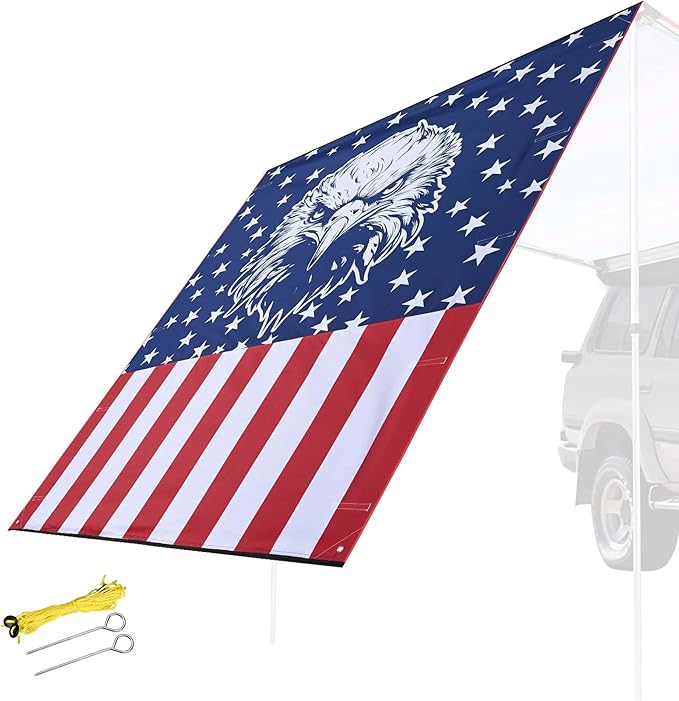 Yescom Awning Wall 6.4FT x 6.7FT for Caravan Car Side Shade Vehicle Tent Camping Windbreak Eagle