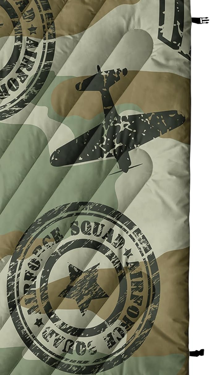 Axolotl Camouflage Printed Camping BlanketLightweight Portable Waterproof Puffy Military Themed Travel BlanketAircraft Medal Packable Outdoor Blanket for PicnicCampingTravelStadiumHikingGreen