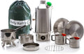 Kelly Kettle Ultimate Base Camp Kit – 54 oz Large Stainless Steel Camp Kettle Lightweight Camping Kettle with Whistle Kelly Kettle Stove for Fishing Hunting Hiking