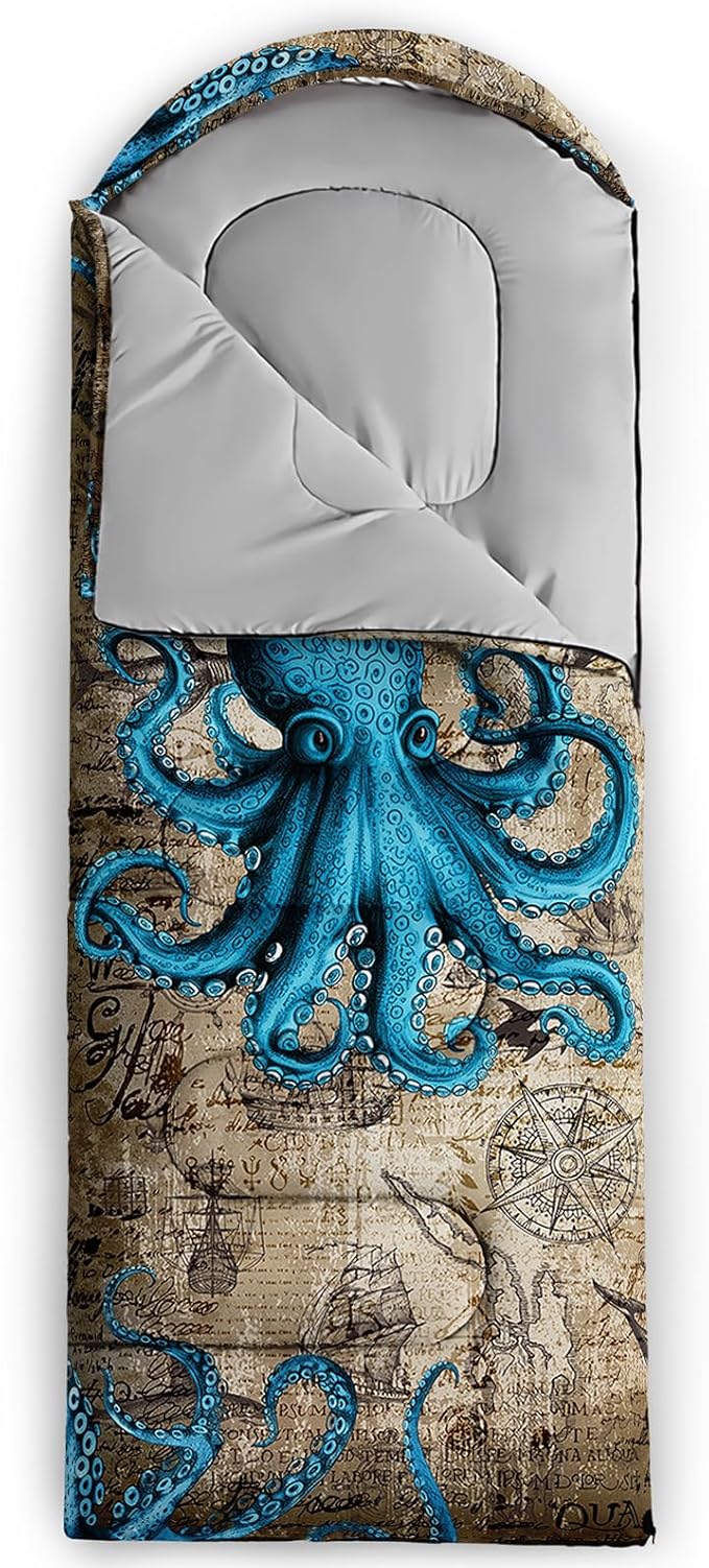 AILONEN Sports Basketball Sleeping Bag for Kids BoysWarm and Cool WeatherLightweightWaterproof Backpacking3D Galaxy Ball Print Sleeping Bag for Camping