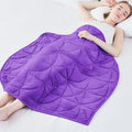 Weighted Lap Blanket 7 lbs for Adults Luxury Soft Small Weighted Blanket Compact Portable Weighted Lap Pad for Relaxation Sleeping Travel All-Season Use Deep Purple 40 x 52