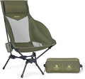 MellowCamp High Back Camping Chair Oversized Comfort Design Collapsible Camp Chair with Pillow (Green)