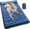 KASBAH Double Inflatable Camping Sleeping PadThick 6 inch 2 Person Ultralight Sleeping Mat with Built-in Foot Pump and PillowCamping Essentials for HikingBackpackingTraveling Tent