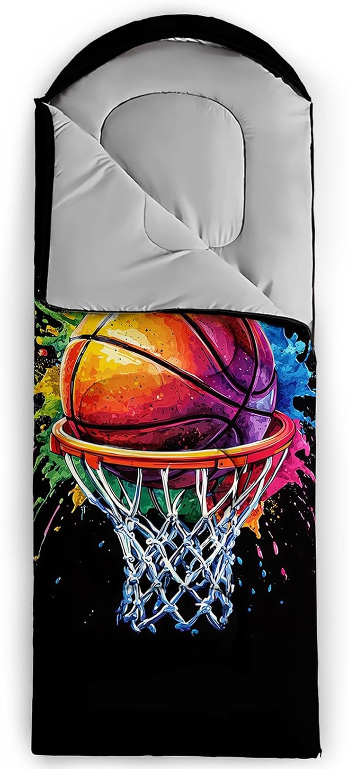 AILONEN Cartoon Car Sleeping BagsLightweight &amp Waterproof3 Season Warm &amp Cool WeatherCute Stars Printed Vehicles Transportation Sleeping Bags for BoysKidsAdults TravellingOutdoors