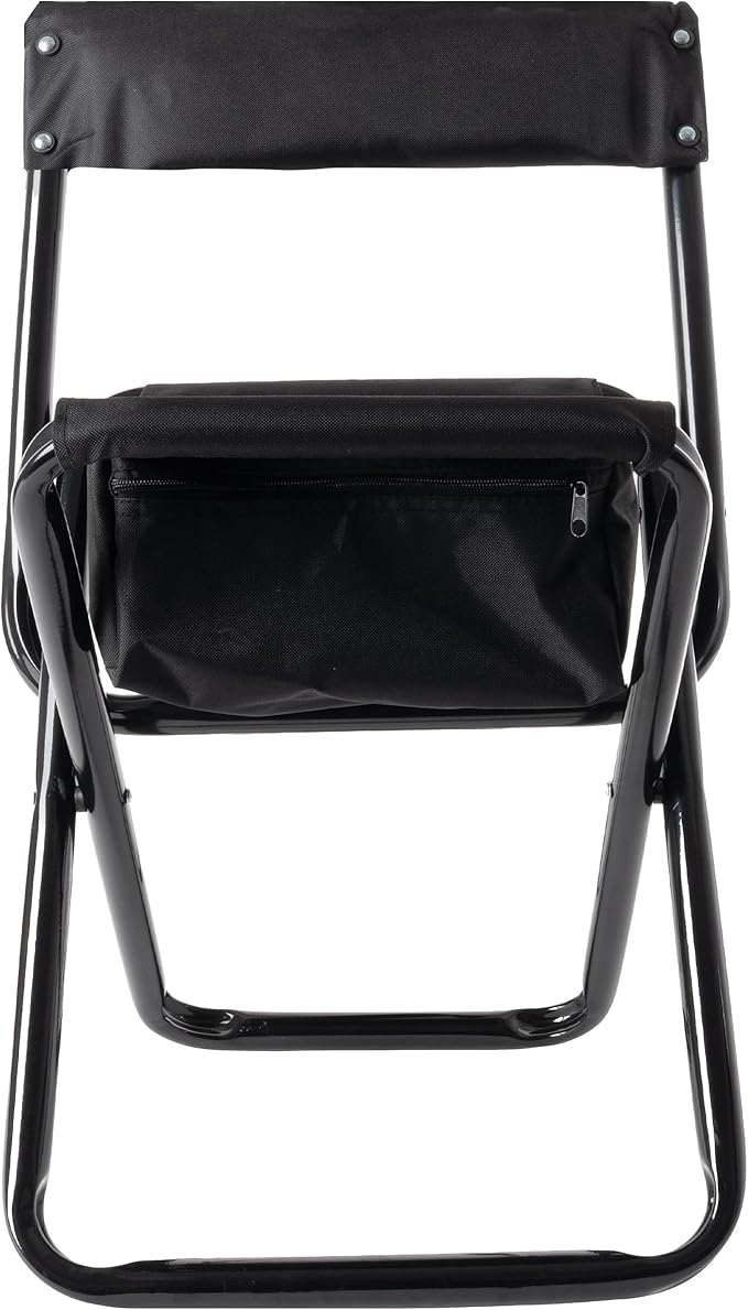 Rothco Deluxe Folding Stool with Back &amp Pouch - Portable Seating for Outdoor Adventures