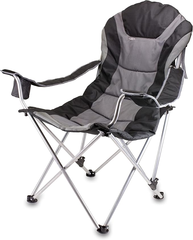 Picnic TIME Reclining Camp Chair Beach Chair for Adults Sports Chair with Carry Bag